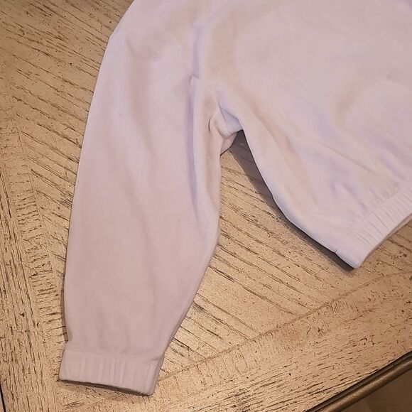 Adidas Velour Ribbed Lavender Sweatshirt Size 6 - Picture 9 of 12